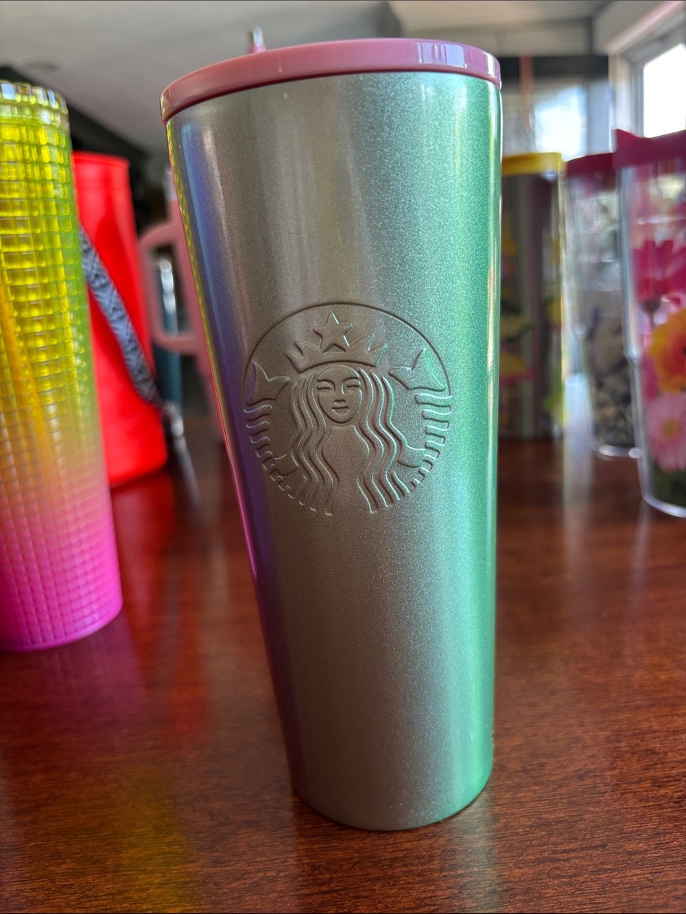 Starbucks iridescent green tumbler